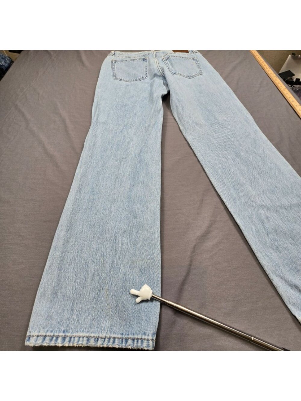 Hidden Los Angeles Jeans Size 26 Light Wash Distressed Denim Straight Leg - Picture 7 of 8